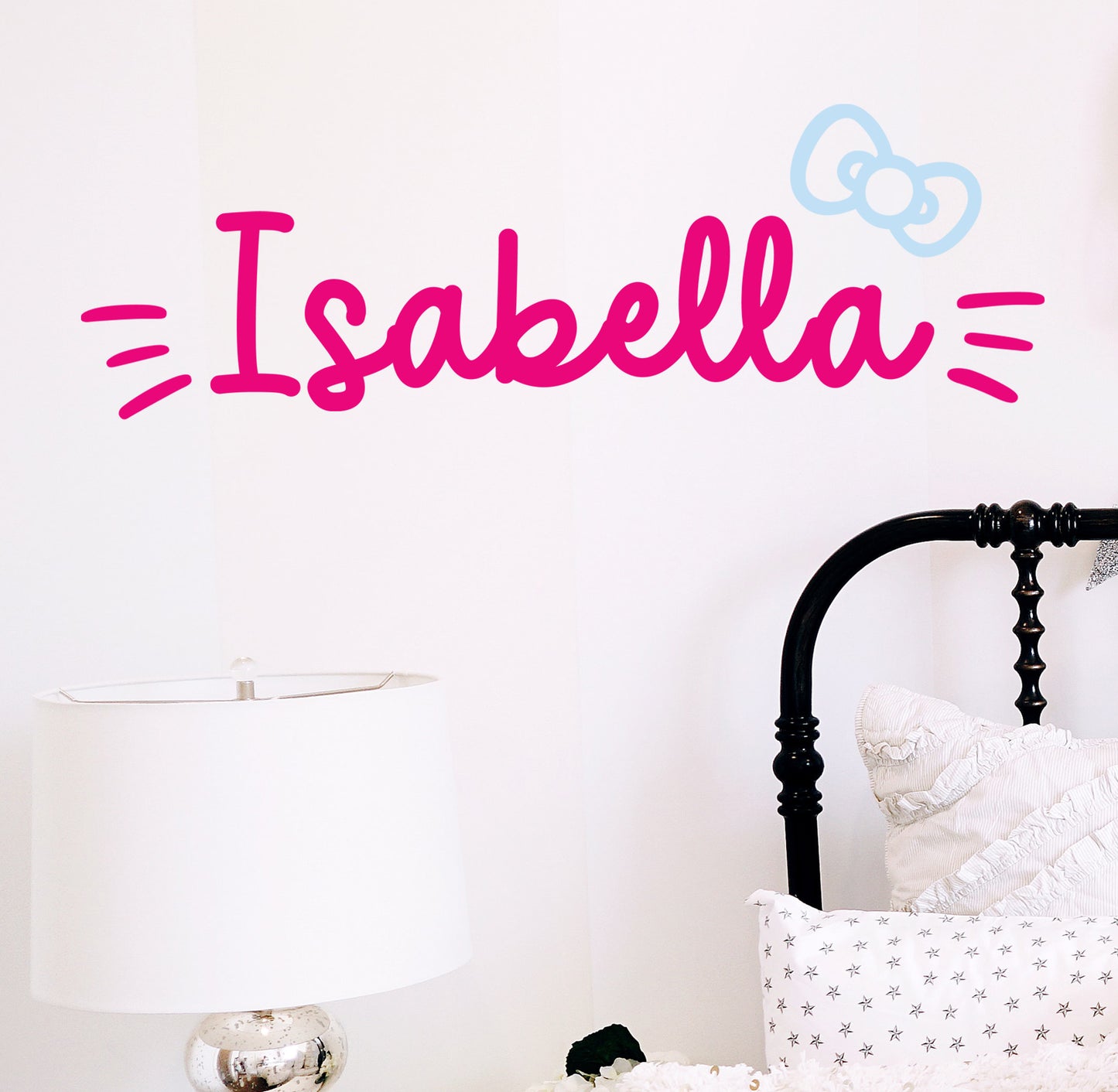 Kitty cartoon style custom name decal cat