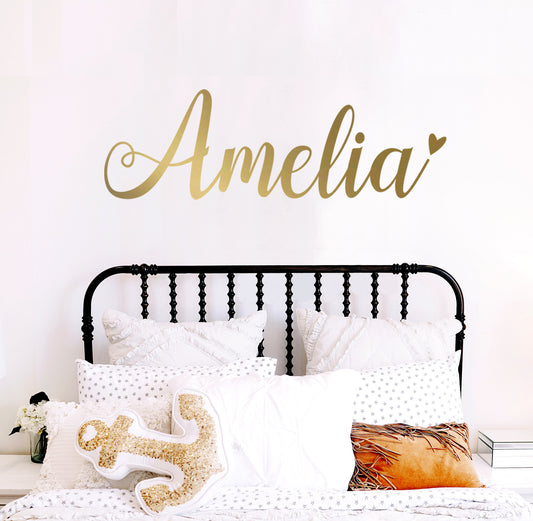 Heart Custom Name wall Decals