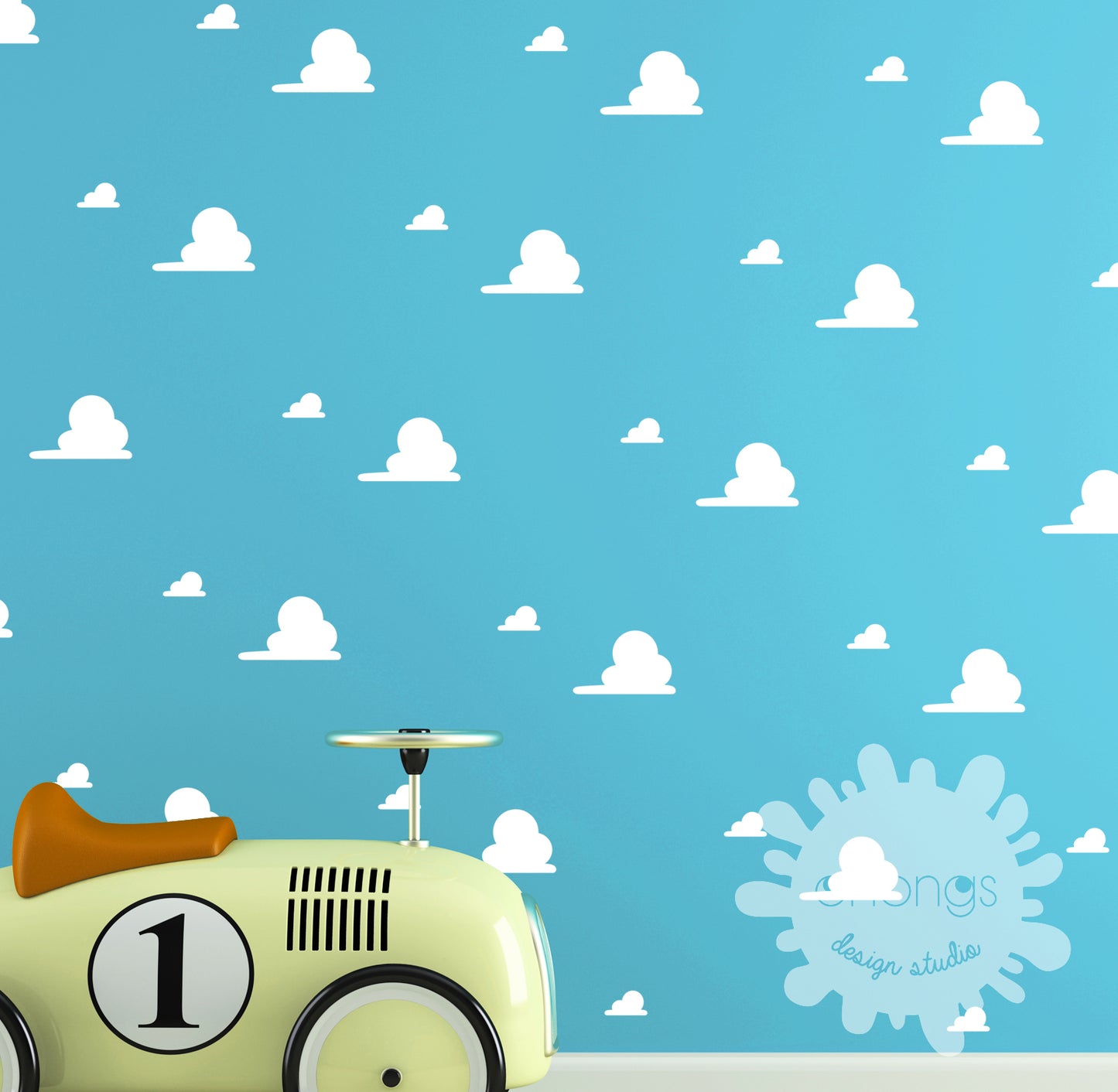 Toy Story style clouds decals