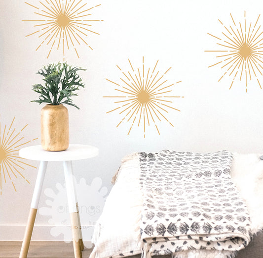 BOHO starburst wall decals